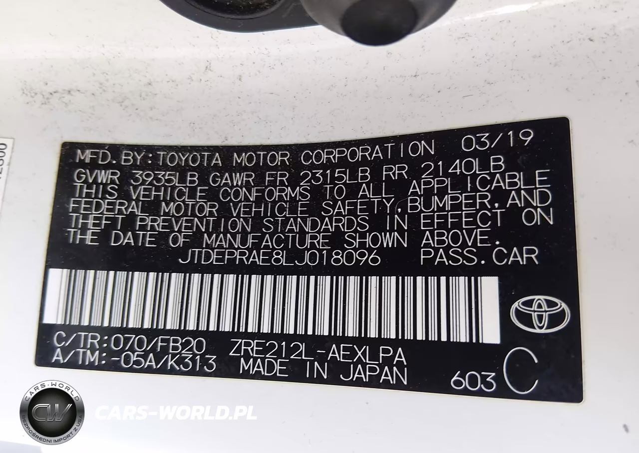 2020 Toyota Corolla Le VIN:JTDEPRAE8LJ018096 - 9