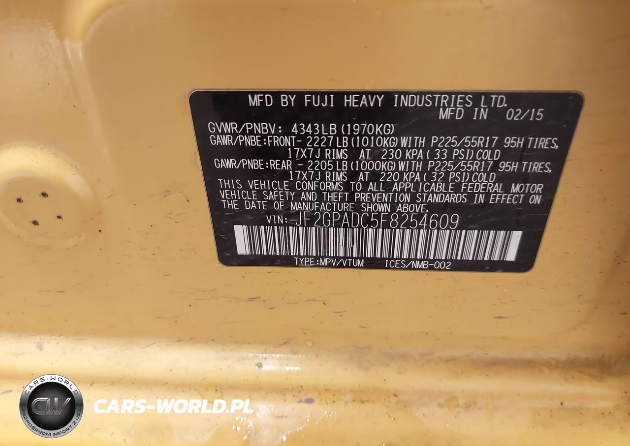 2015 Subaru Xv Crosstrek 2.0I Premium VIN:JF2GPADC5F8254609 - 9