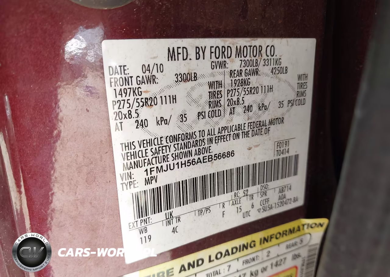 2010 Ford Expedition Eddie Bauer-King Ranch VIN:1FMJU1H56AEB56686 - 9