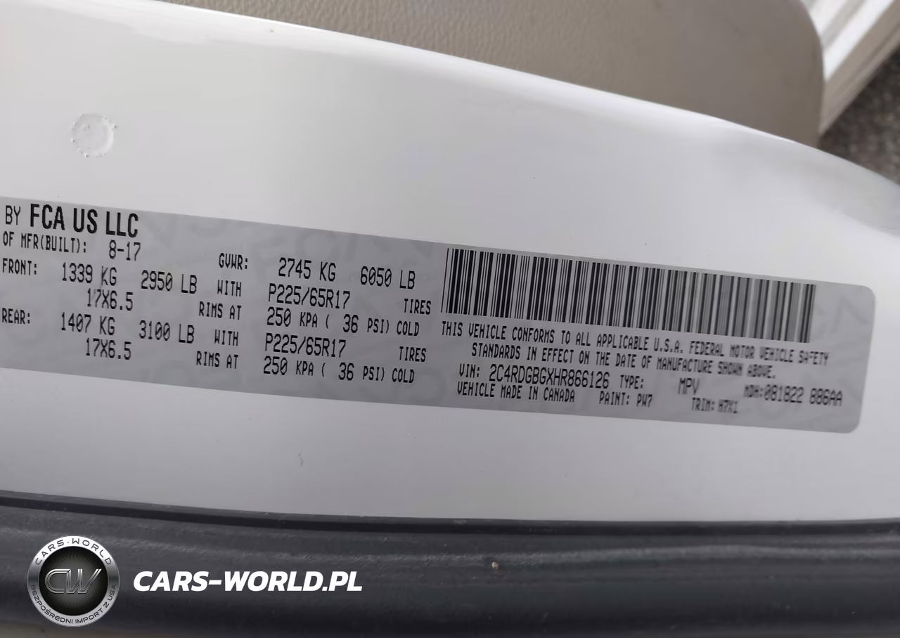 2017 Dodge Grand Caravan Se VIN:2C4RDGBGXHR866126 - 9