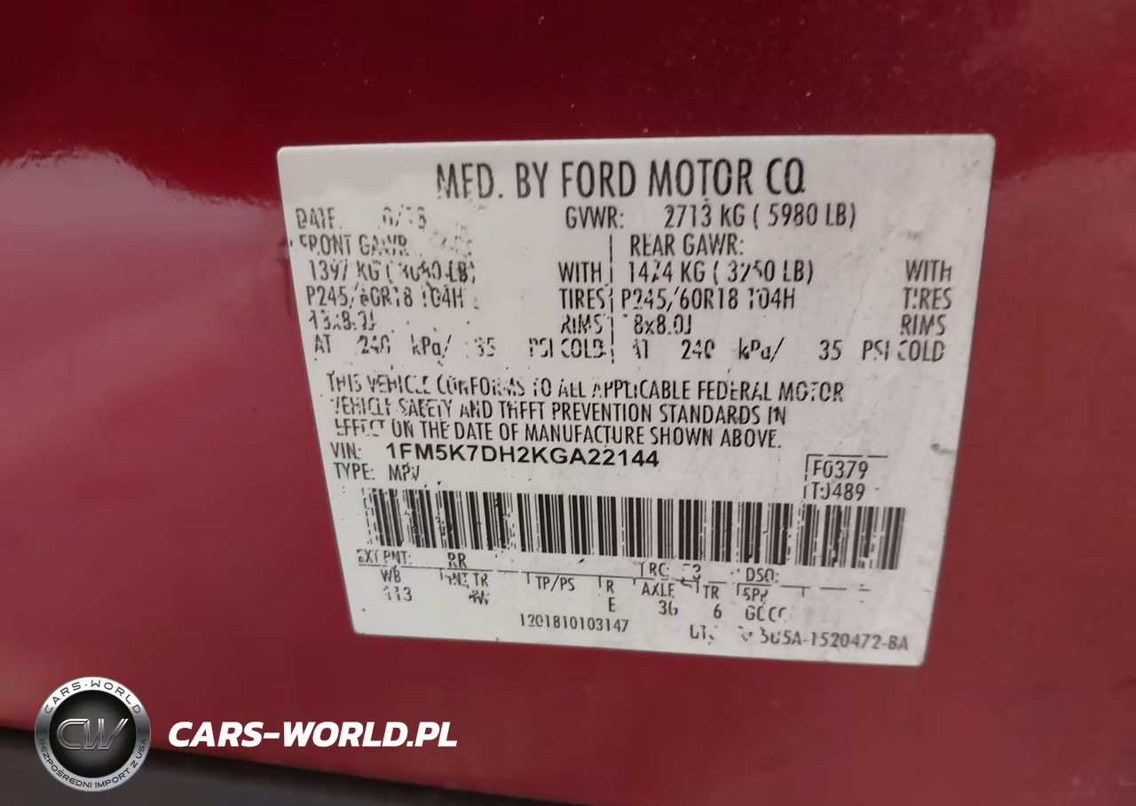 2019 Ford Explorer Xlt VIN:1FM5K7DH2KGA22144 - 9
