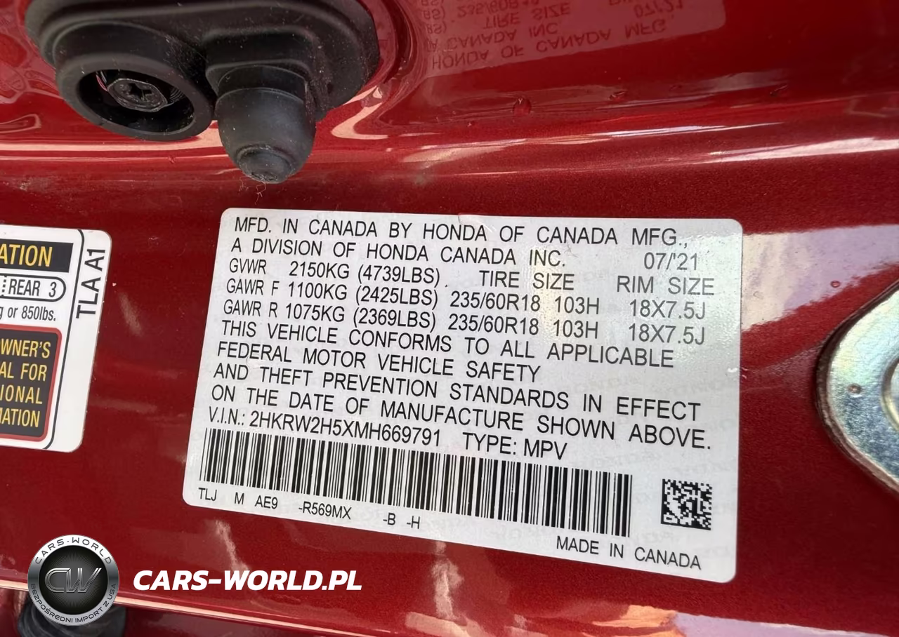 2021 Honda Cr-V Awd Ex VIN:2HKRW2H5XMH669791 - 9