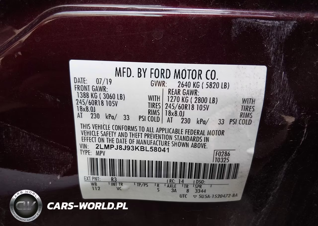 2019 Lincoln Nautilus Standard VIN:2LMPJ8J93KBL58041 - 9