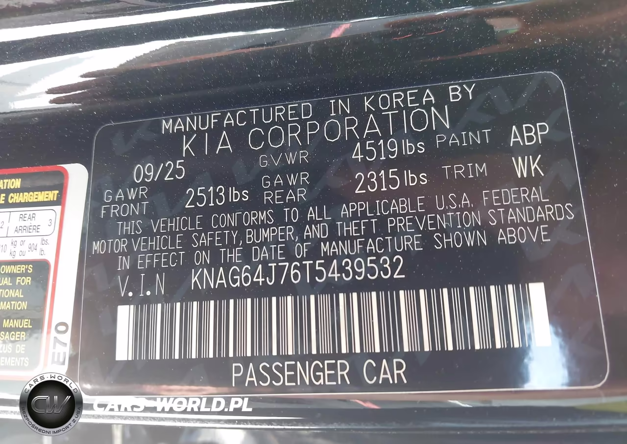 2026 Kia K5 Gt-Line Awd VIN:KNAG64J76T5439532 - 9