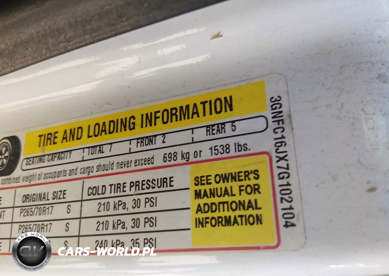 2007 Chevrolet Suburban Lt VIN:3GNFC16JX7G102104 - 9