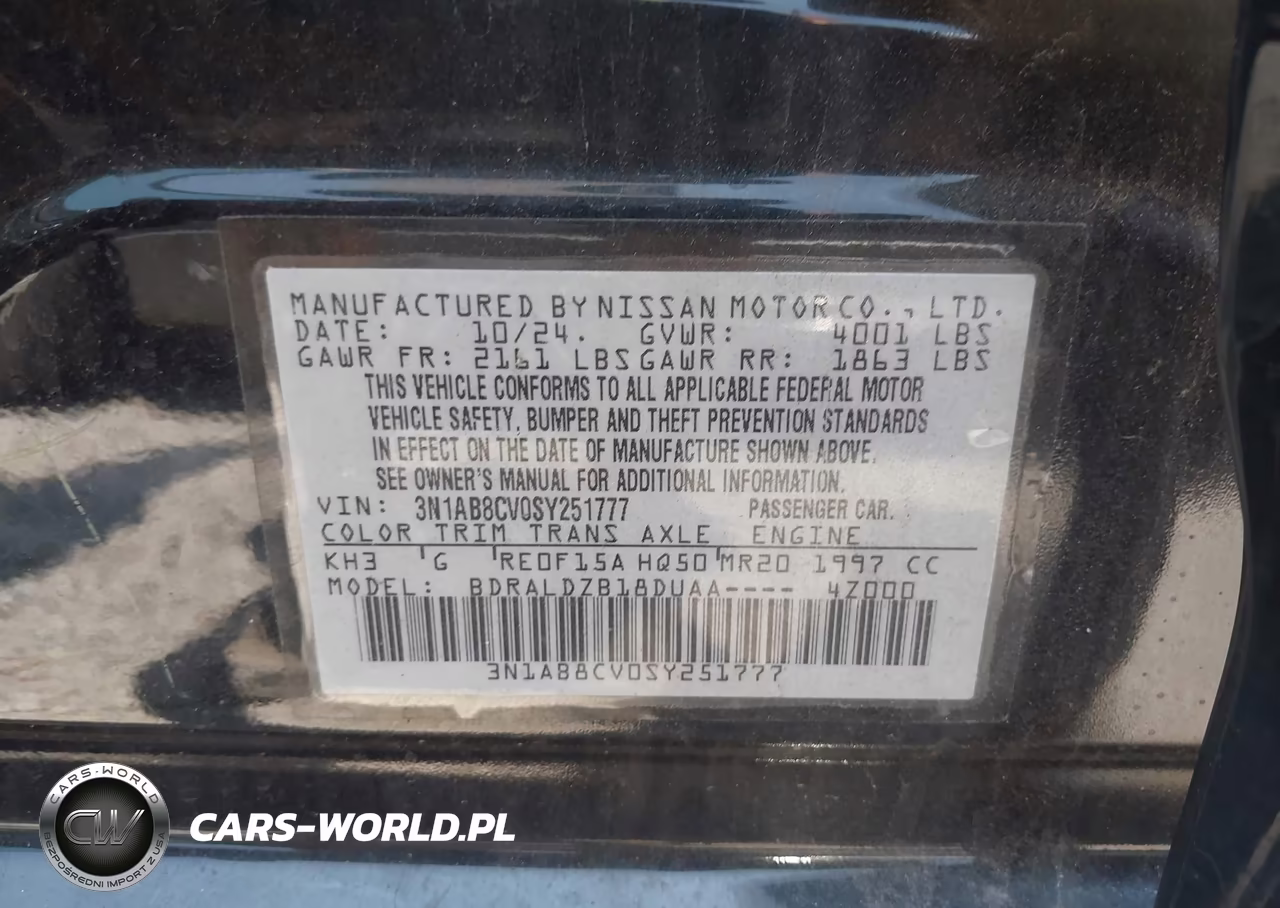 2025 Nissan Sentra Sv VIN:3N1AB8CV0SY251777 - 9