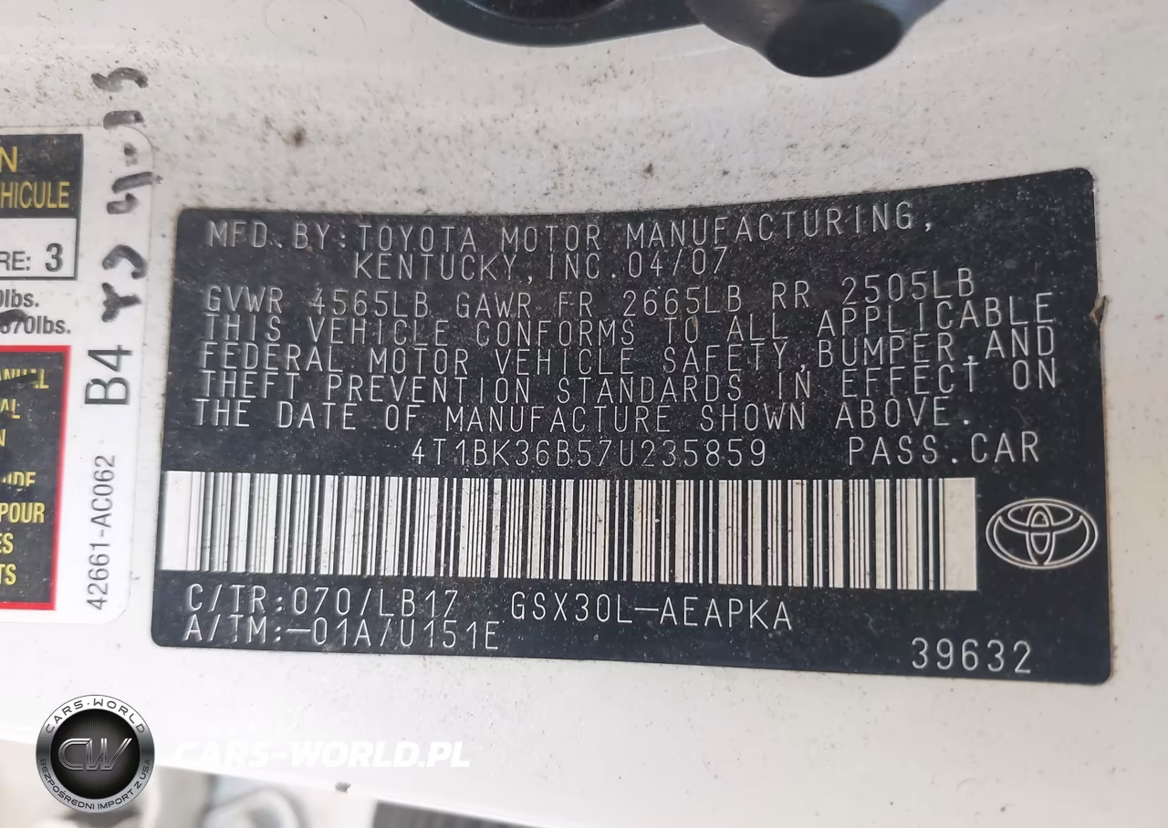 2007 Toyota Avalon Limited VIN:4T1BK36B57U235859 - 9