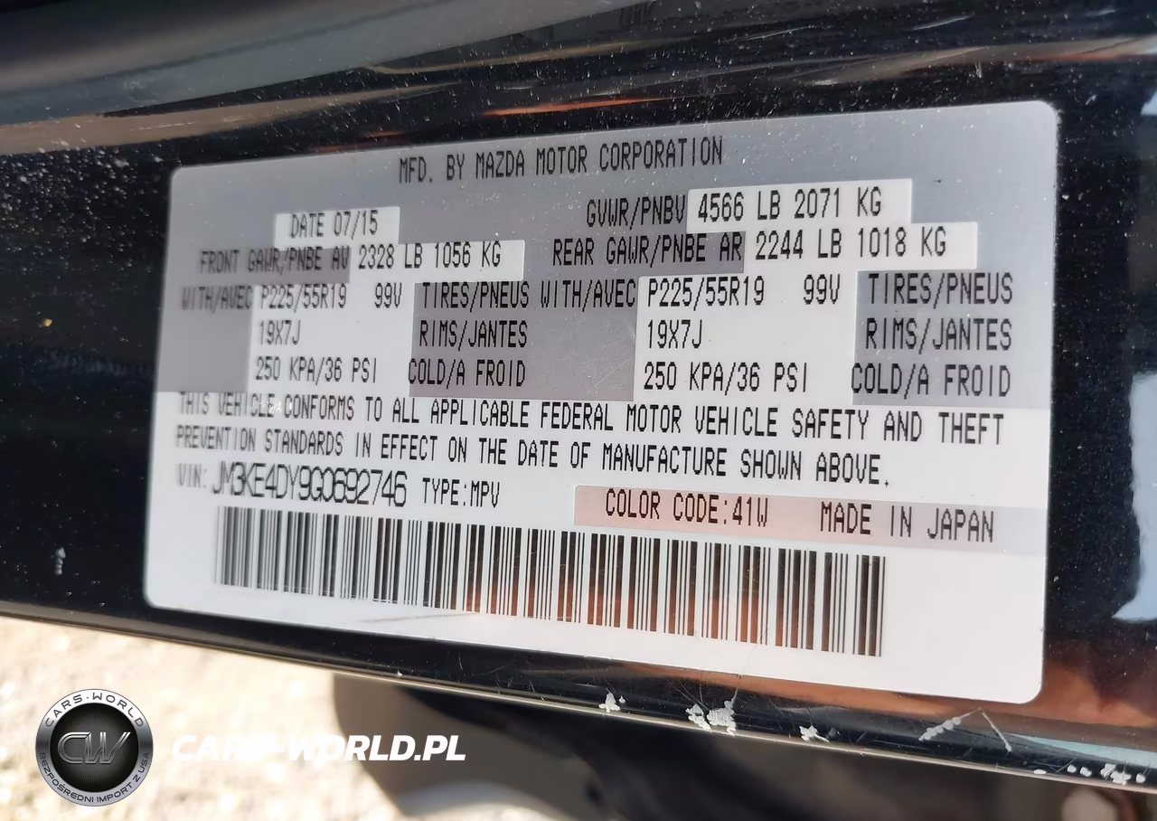 2016 Mazda Cx-5 Grand Touring VIN:JM3KE4DY9G0692746 - 9