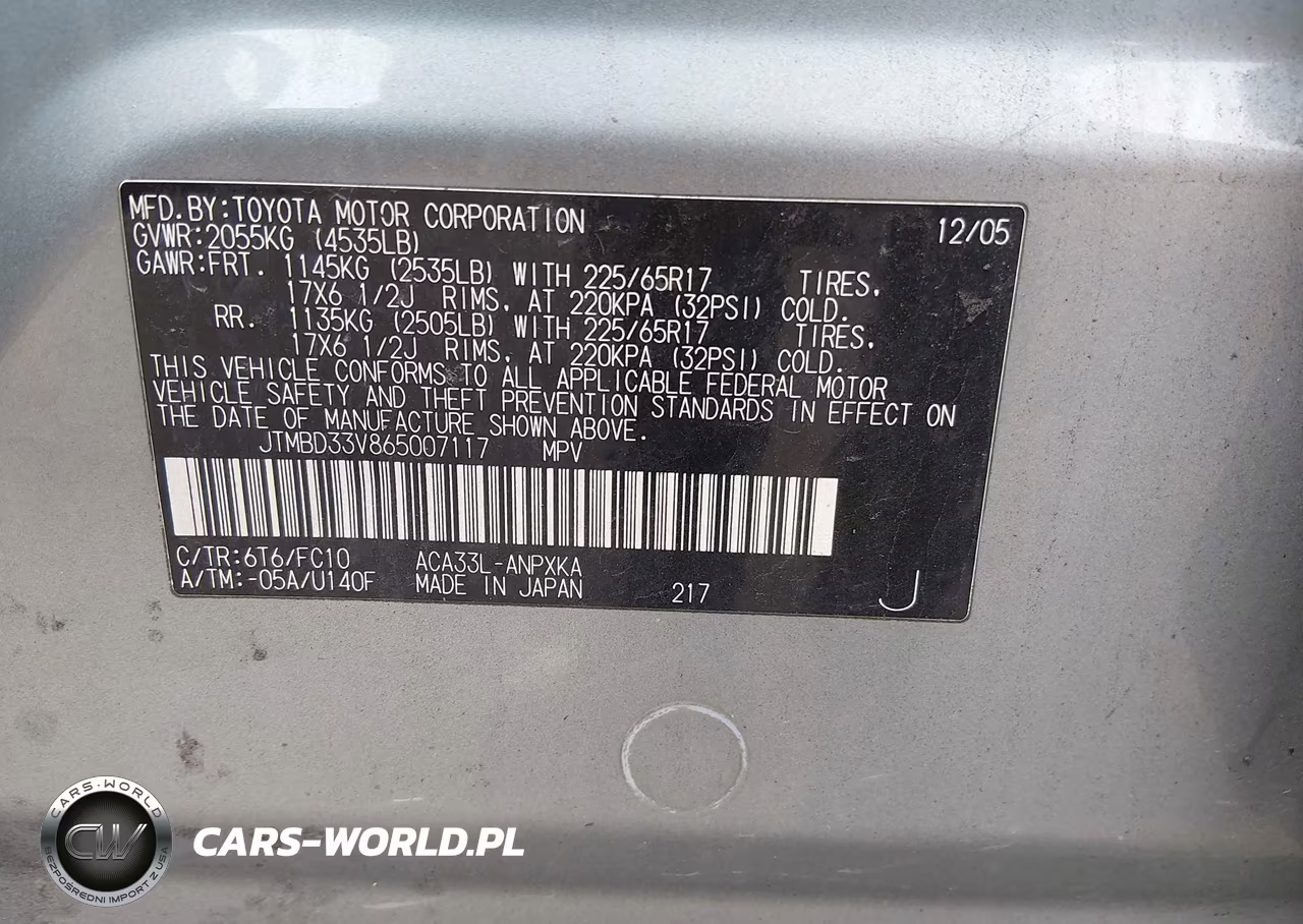 2006 Toyota Rav4 VIN:JTMBD33V865007117 - 9