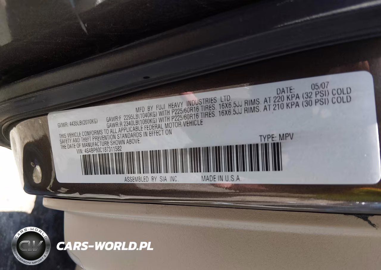 2008 Subaru Outback (Natl) VIN:4S4BP60C187311582 - 9