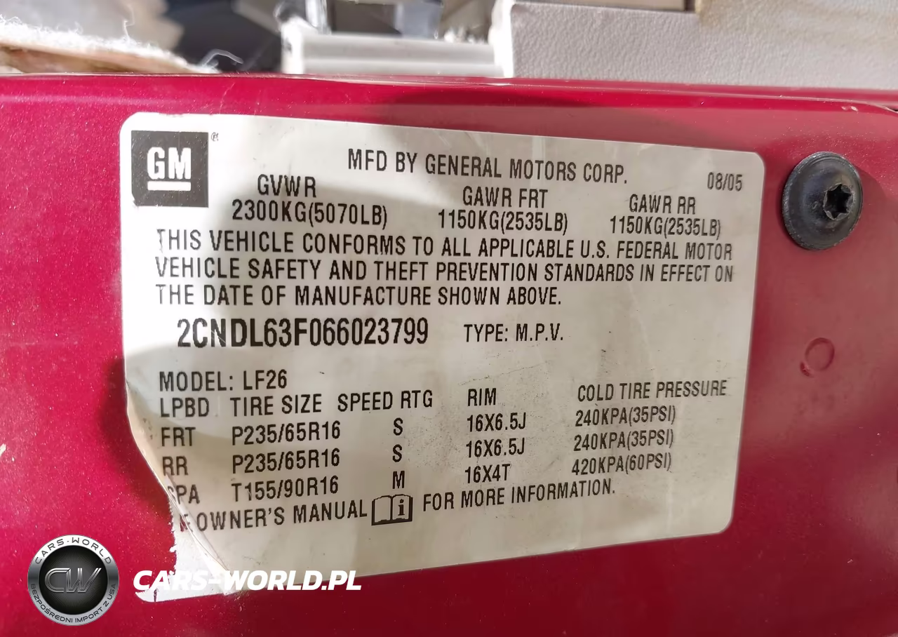 2006 Chevrolet Equinox Lt VIN:2CNDL63F066023799 - 9