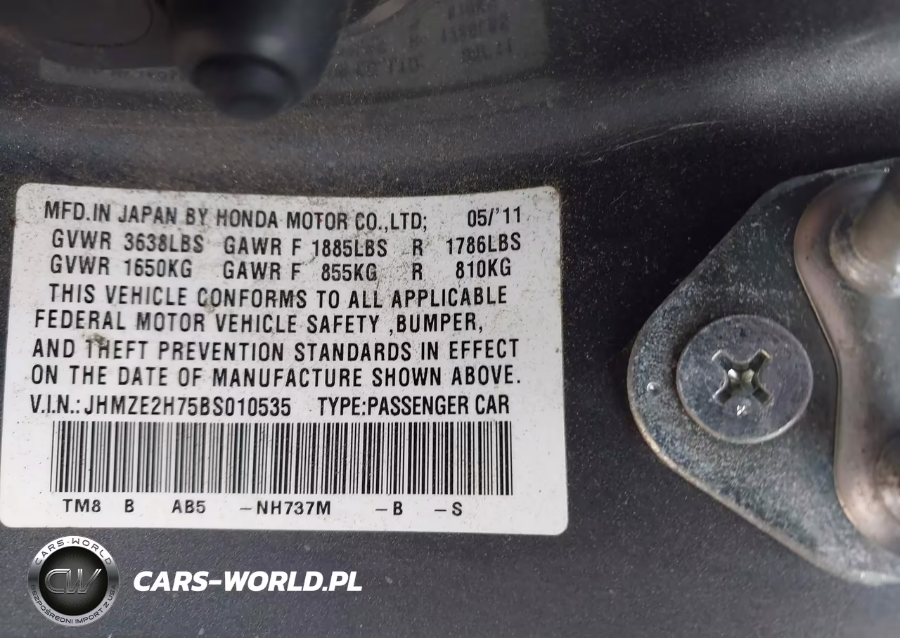 2011 Honda Insight Ex VIN:JHMZE2H75BS010535 - 9