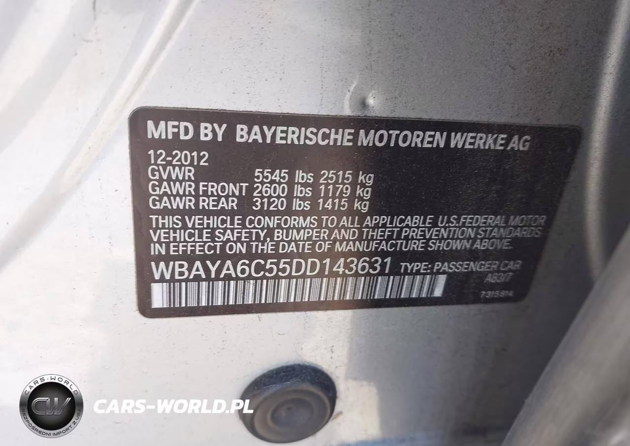 2013 BMW 740I VIN:WBAYA6C55DD143631 - 9