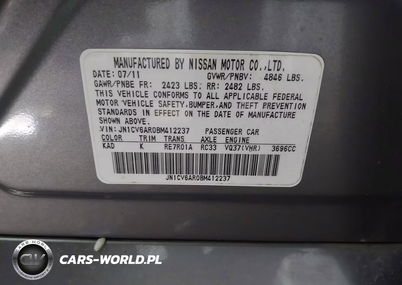 2011 Infiniti G37X VIN:JN1CV6AR0BM412237 - 9