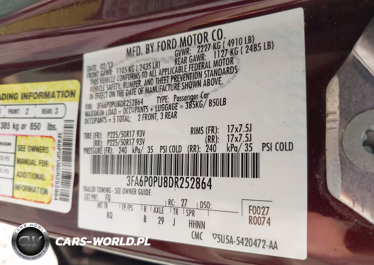 2013 Ford Fusion Energi Se Luxury VIN:3FA6P0PU8DR252864 - 9
