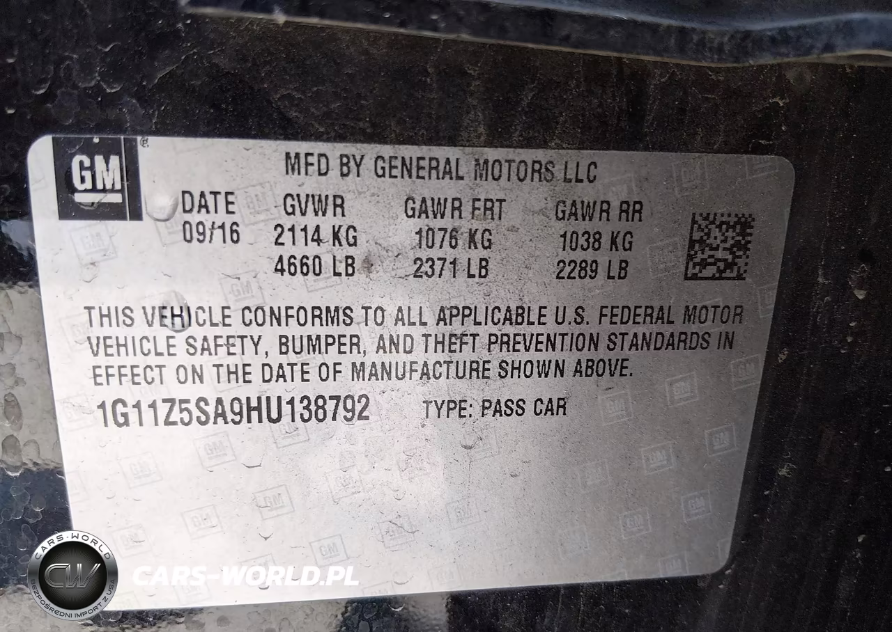 2017 Chevrolet Impala Ls VIN:1G11Z5SA9HU138792 - 9