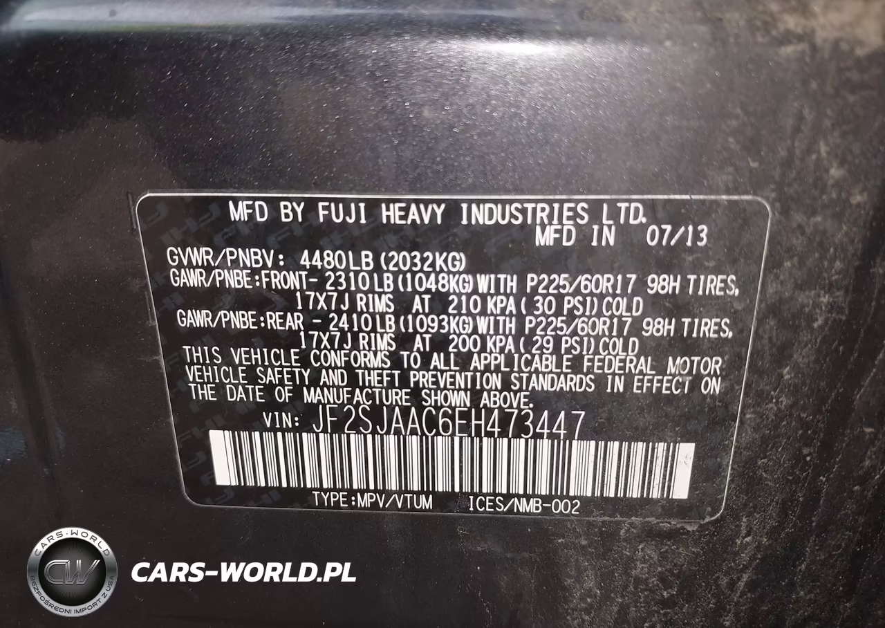 2014 Subaru Forester 2.5I VIN:JF2SJAAC6EH473447 - 9
