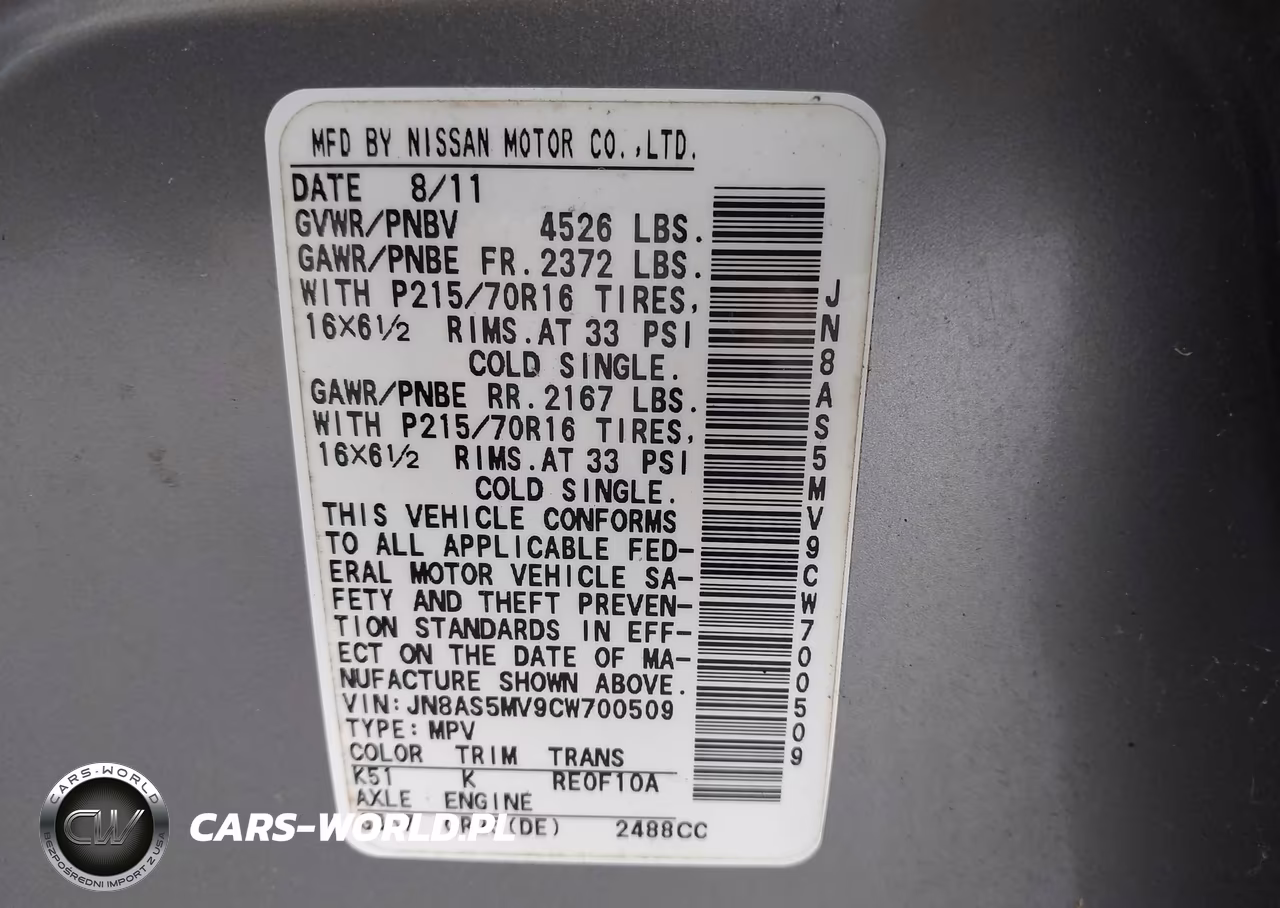 2012 Nissan Rogue S VIN:JN8AS5MV9CW700509 - 9