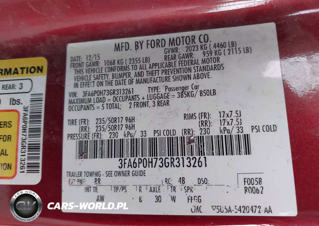2016 Ford Fusion Se VIN:3FA6P0H73GR313261 - 9