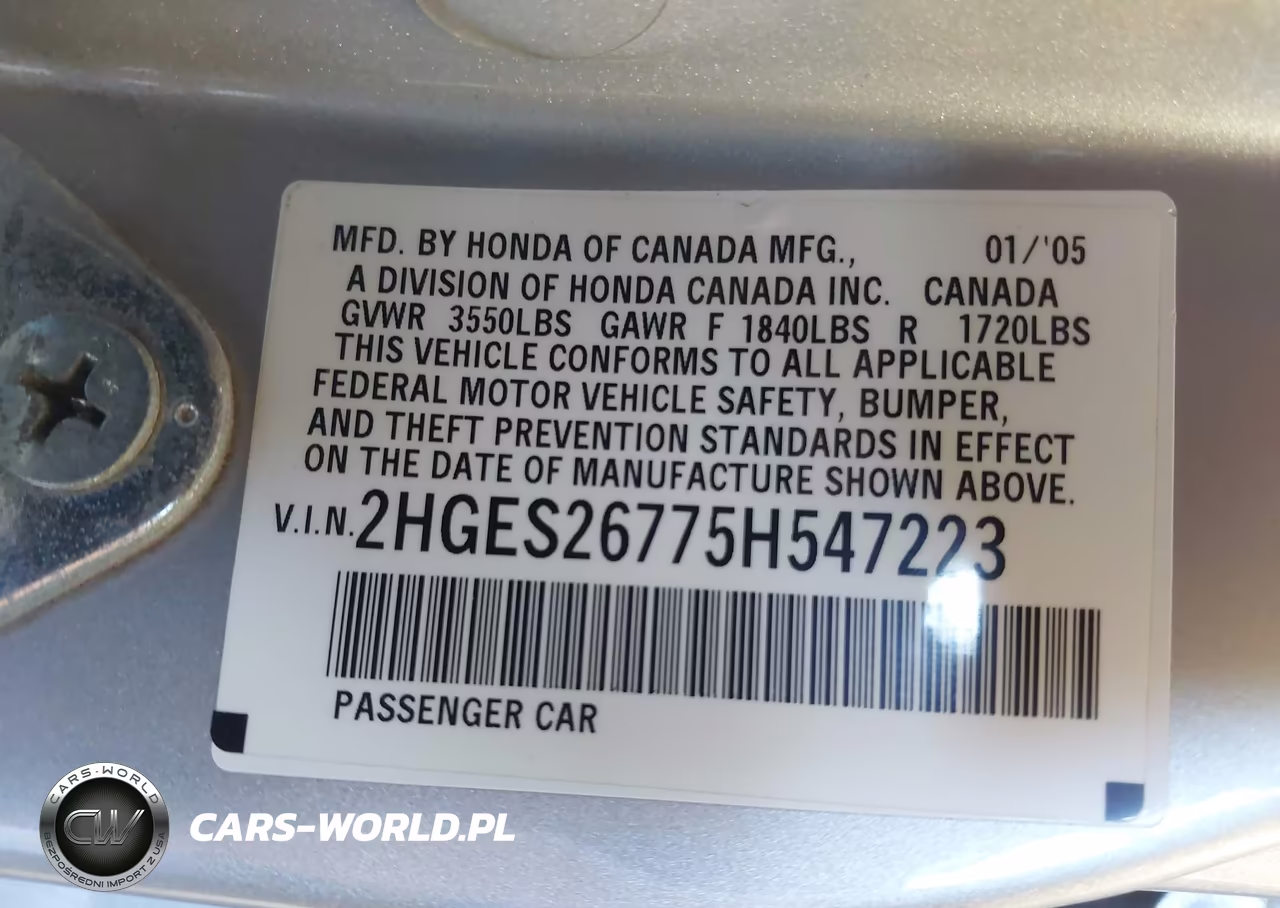 2005 Honda Civic Ex VIN:2HGES26775H547223 - 9