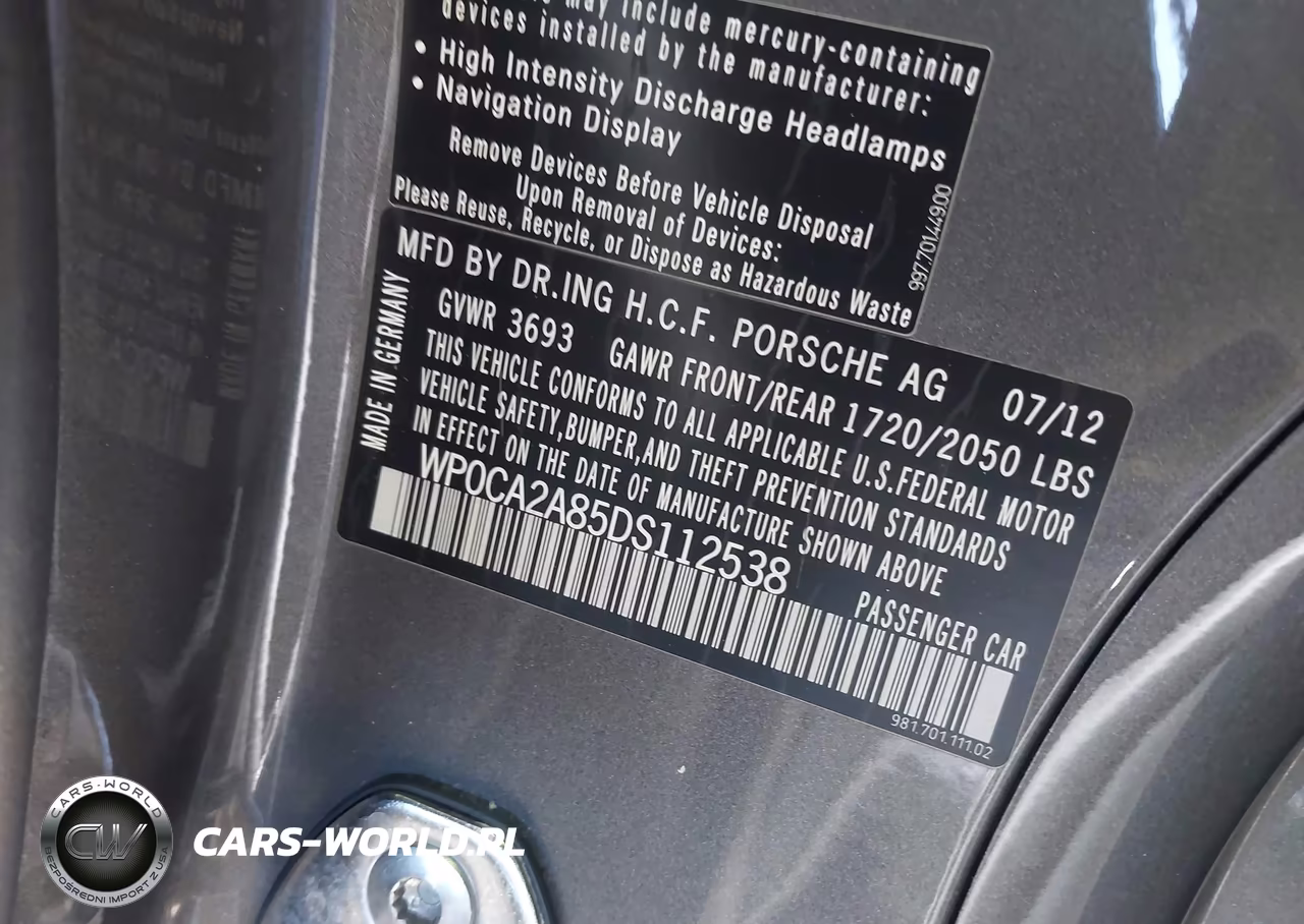 2013 Porsche Boxster VIN:WP0CA2A85DS112538 - 9