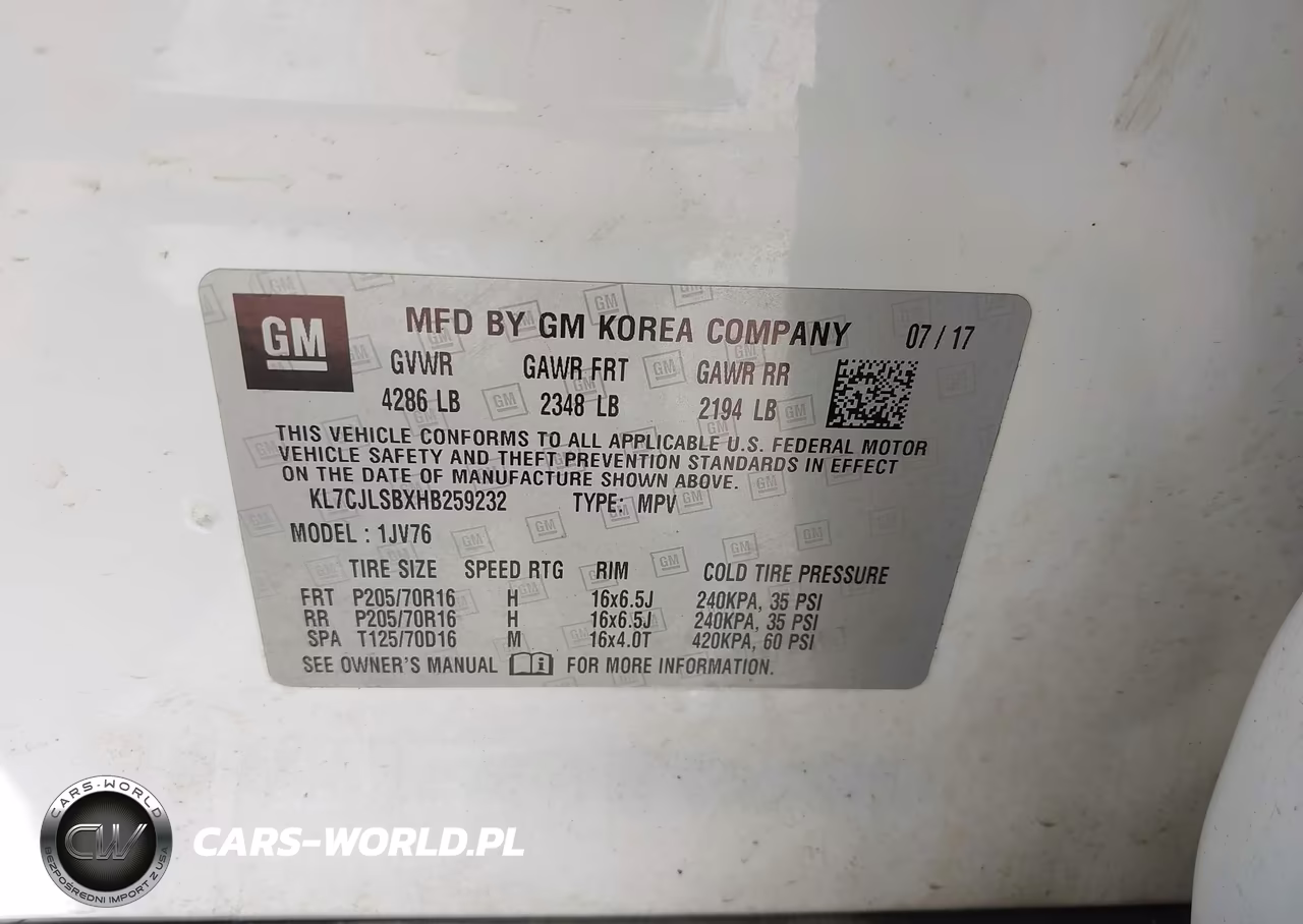 2017 Chevrolet Trax Lt VIN:KL7CJLSBXHB259232 - 9
