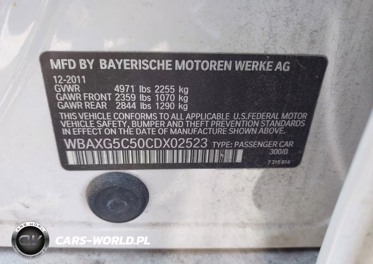 2012 BMW 528I VIN:WBAXG5C50CDX02523 - 9