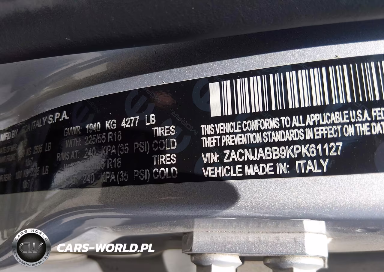 2019 Jeep Renegade Latitude Fwd VIN:ZACNJABB9KPK61127 - 9