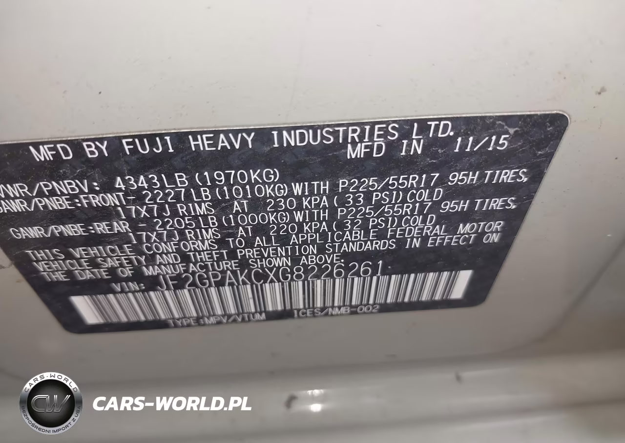2016 Subaru Crosstrek 2.0I Limited VIN:JF2GPAKCXG8226261 - 9