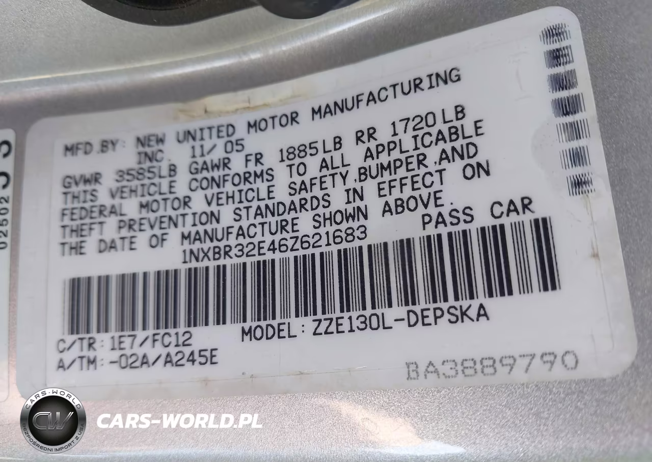 2006 Toyota Corolla S VIN:1NXBR32E46Z621683 - 9
