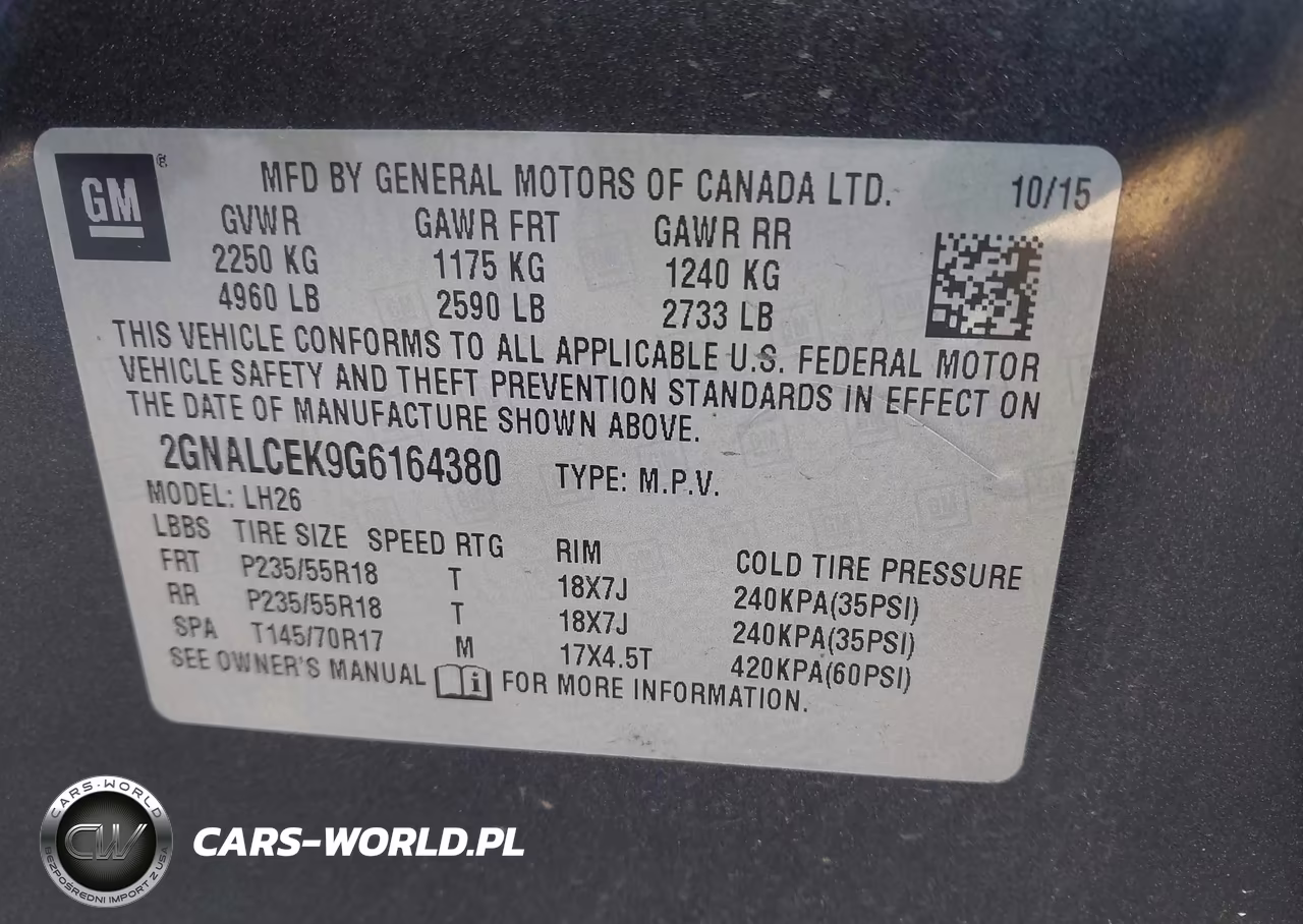 2016 Chevrolet Equinox Lt VIN:2GNALCEK9G6164380 - 9
