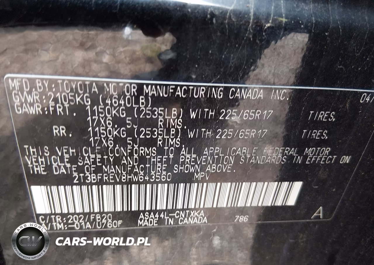 2017 Toyota Rav4 Le VIN:2T3BFREV8HW643560 - 9
