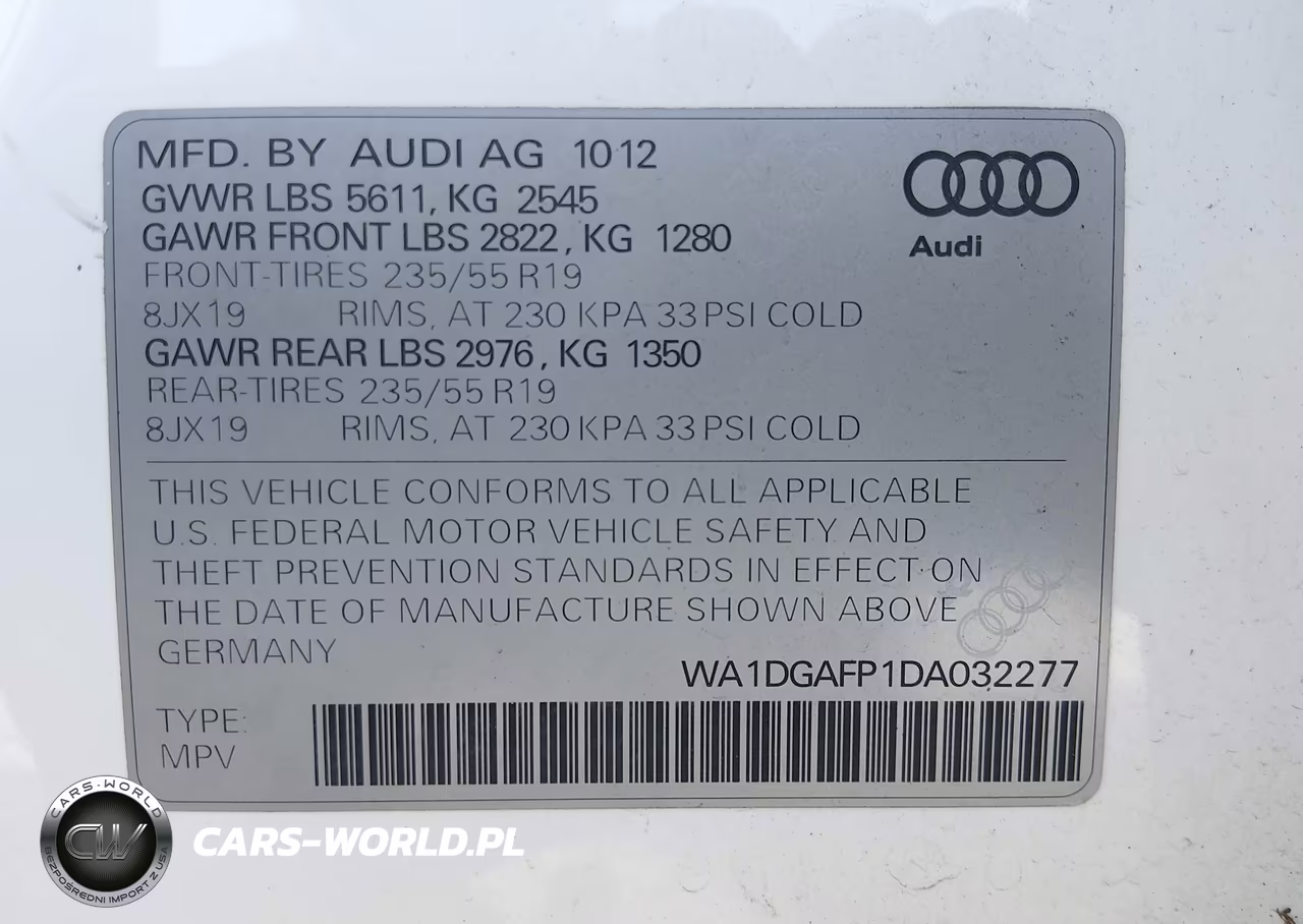 2013 Audi Q5 3.0T Premium Plus VIN:WA1DGAFP1DA032277 - 9