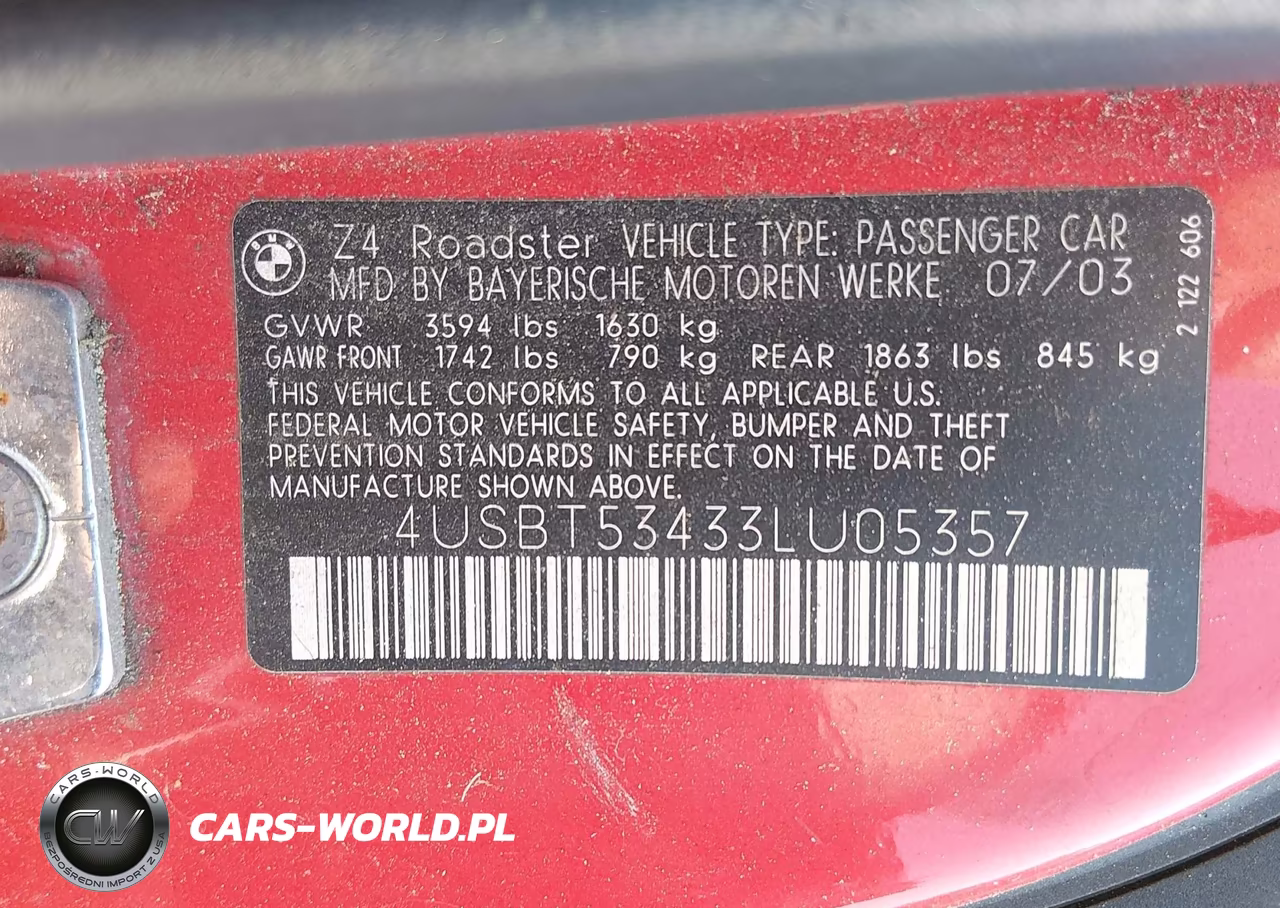 2003 BMW Z4 3.0I VIN:4USBT53433LU05357 - 9