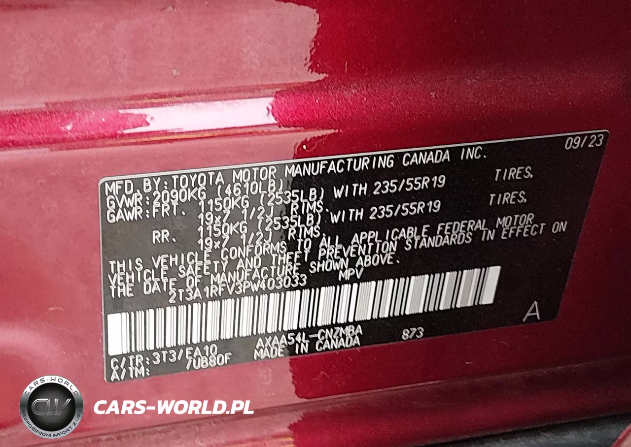 2023 Toyota Rav4 Xle Premium VIN:2T3A1RFV3PW403033 - 9