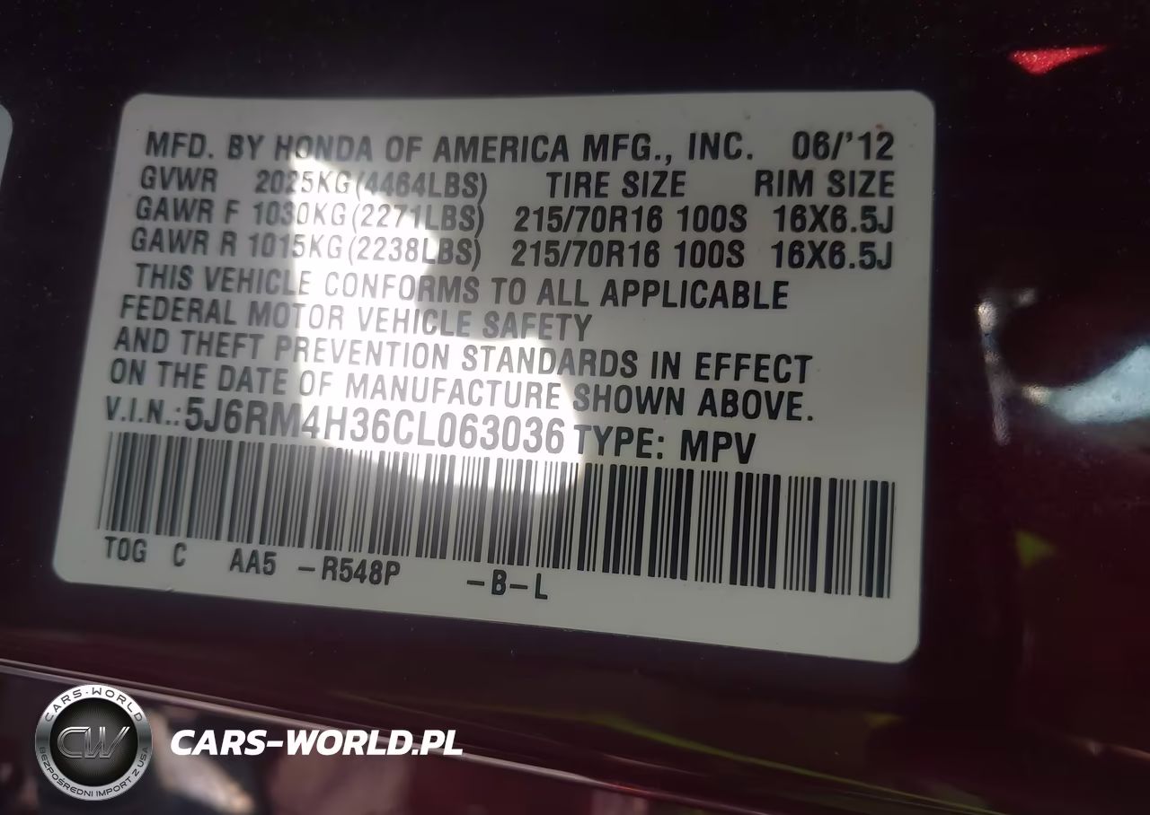 2012 Honda Cr-V Lx VIN:5J6RM4H36CL063036 - 9