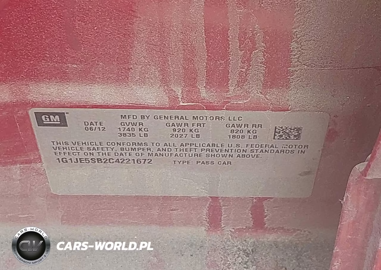2012 Chevrolet Sonic 2Lz VIN:1G1JE5SB2C4221672 - 9