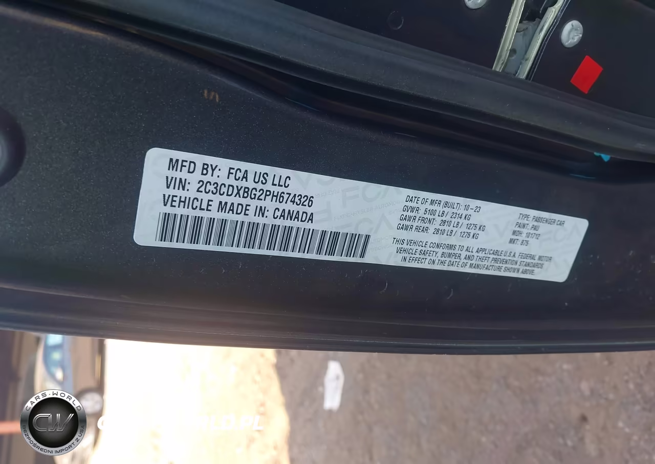 2023 Dodge Charger Sxt VIN:2C3CDXBG2PH674326 - 9