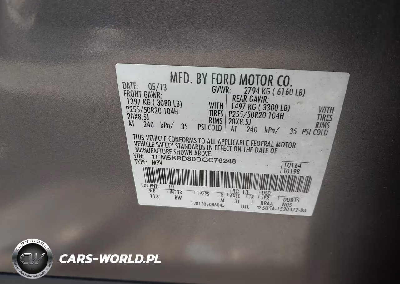 2013 Ford Explorer Xlt VIN:1FM5K8D80DGC76248 - 9