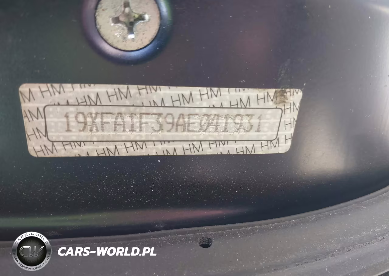 2010 Honda Civic Vp VIN:19XFA1F39AE041931 - 9