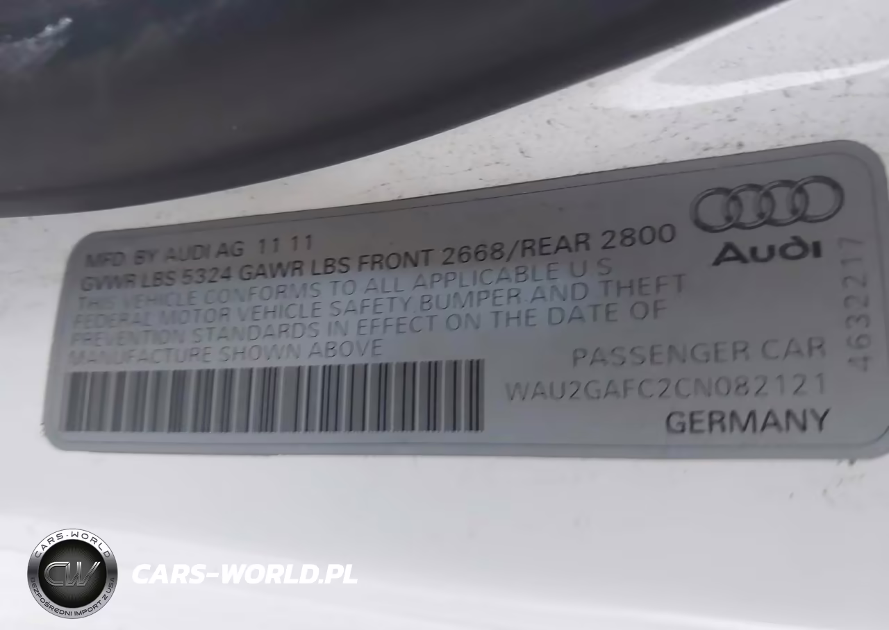 2012 Audi A7 3.0 Prestige VIN:WAU2GAFC2CN082121 - 9