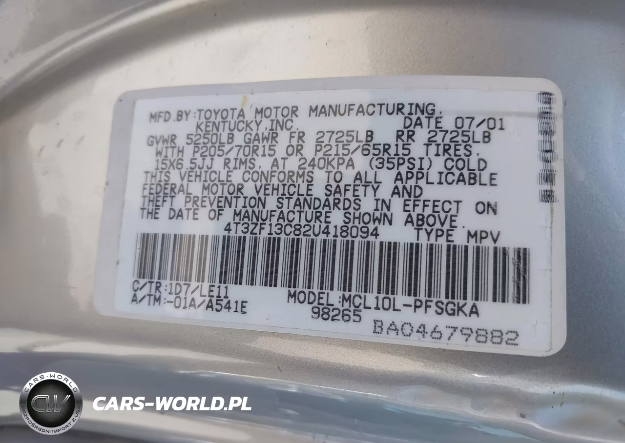 2002 Toyota Sienna Xle VIN:4T3ZF13C82U418094 - 9
