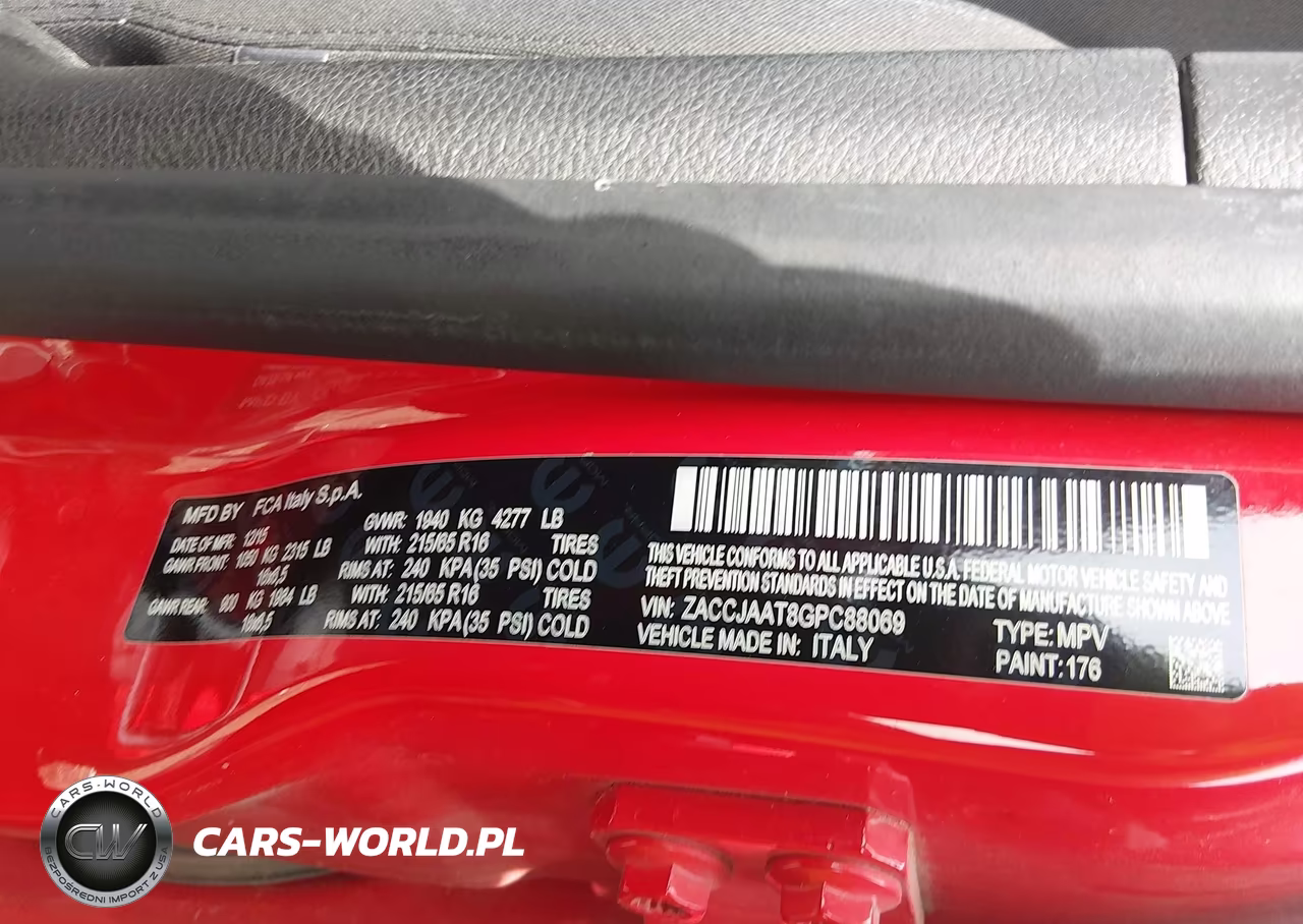 2016 Jeep Renegade Sport VIN:ZACCJAAT8GPC88069 - 9