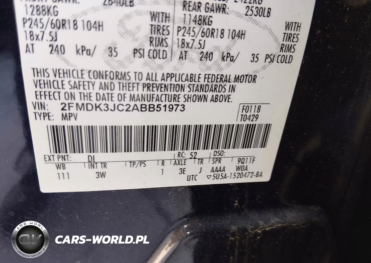 2010 Ford Edge Sel VIN:2FMDK3JC2ABB51973 - 9