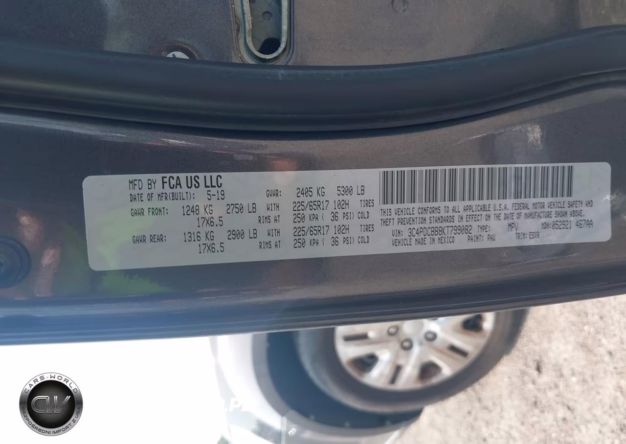 2019 Dodge Journey Se VIN:3C4PDCBB8KT799082 - 9