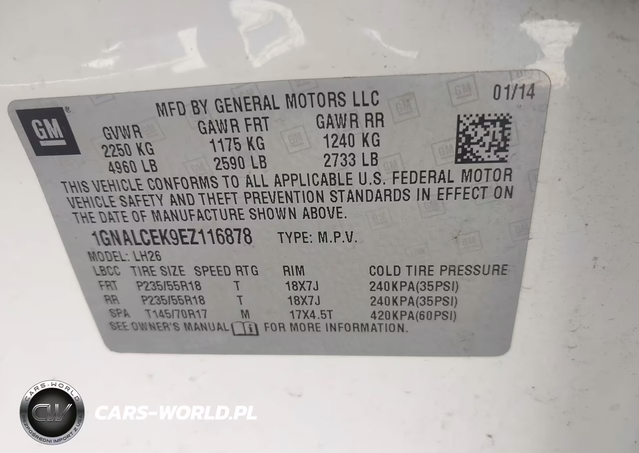 2014 Chevrolet Equinox Lt VIN:1GNALCEK9EZ116878 - 9