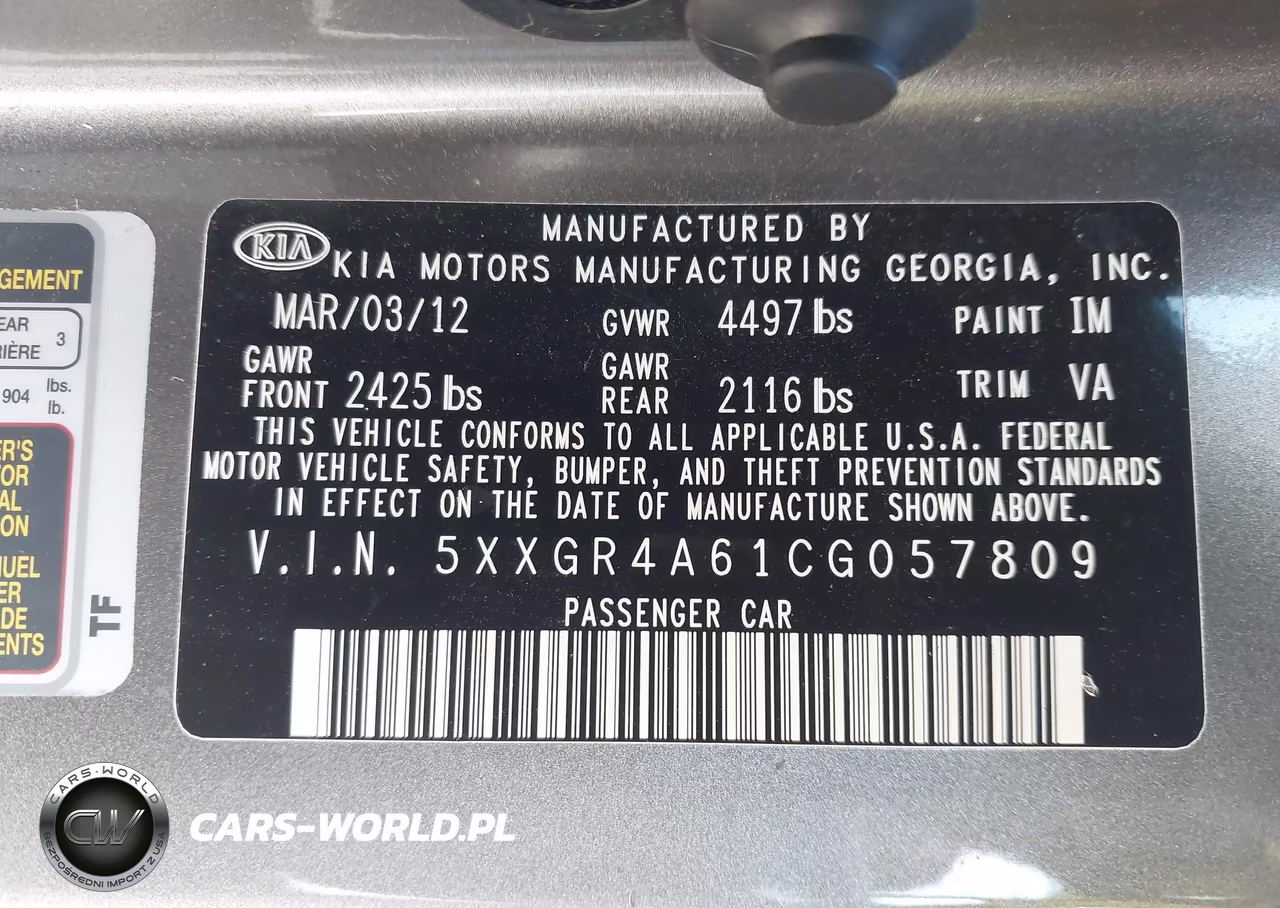 2012 Kia Optima Sx VIN:5XXGR4A61CG057809 - 9