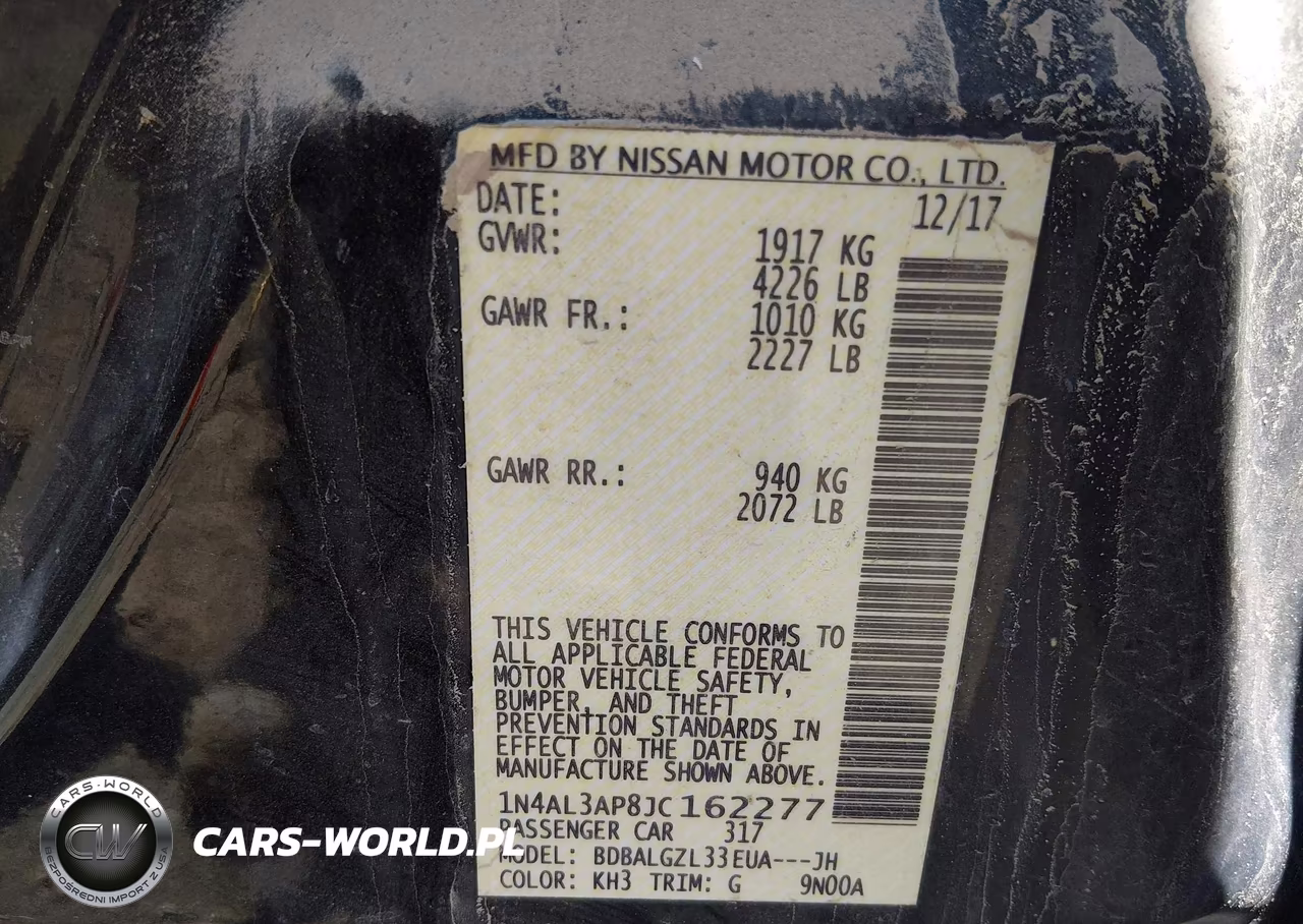 2018 Nissan Altima 2.5 S VIN:1N4AL3AP8JC162277 - 9