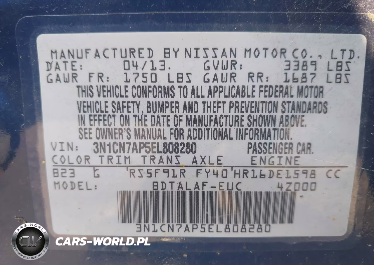 2014 Nissan Versa S VIN:3N1CN7AP5EL808280 - 9