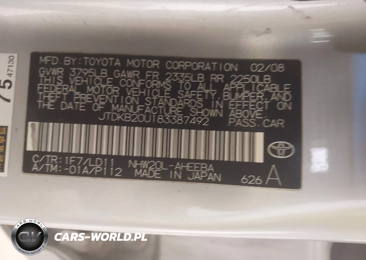 2008 Toyota Prius VIN:JTDKB20U183387492 - 9